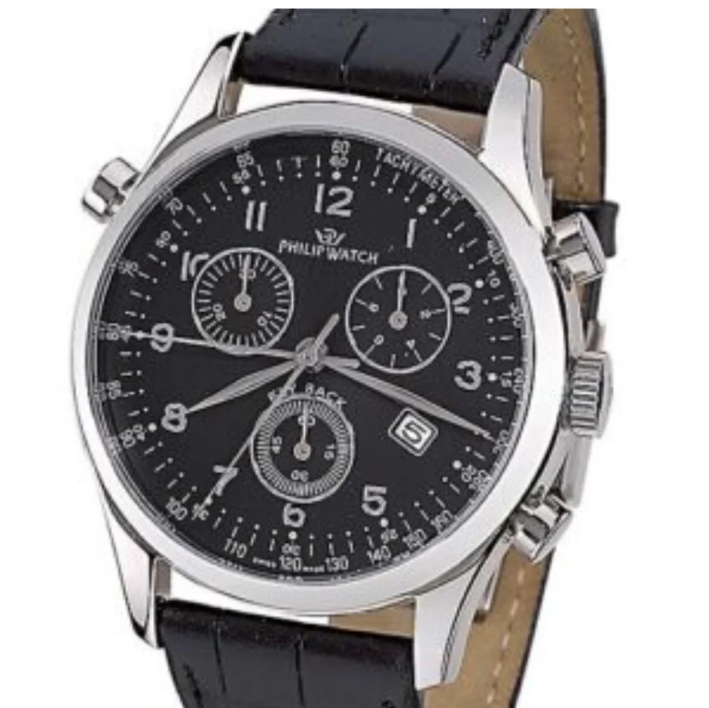 Philip Men's Black Leather Watch 8271 941 225